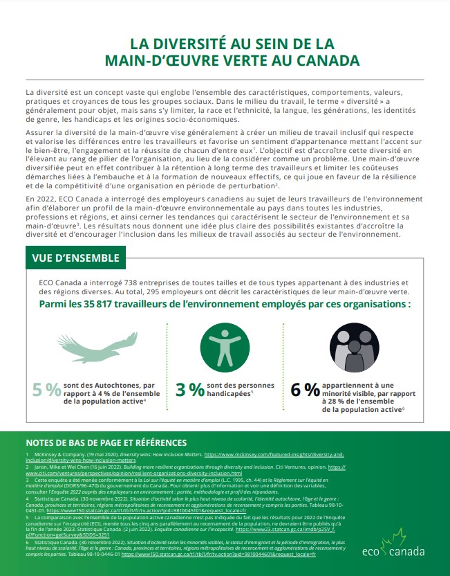 FR Diversity Factsheet - Canada's Green Workforce