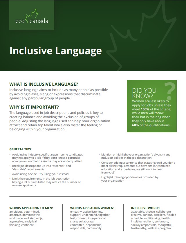 Inclusive Language Handout