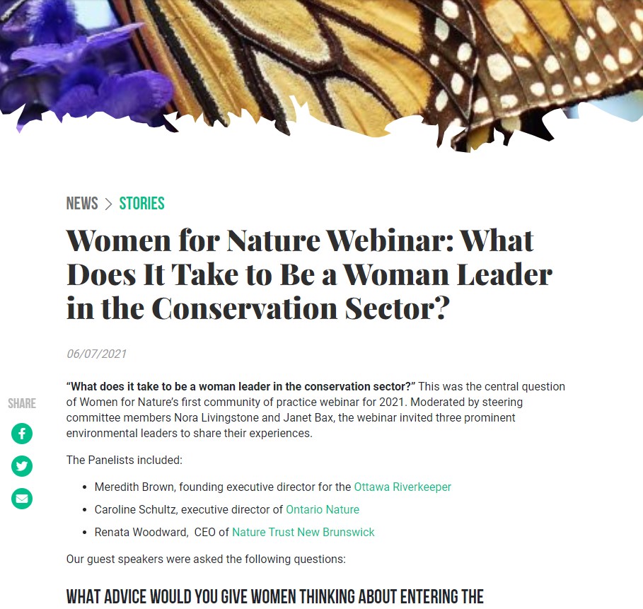 Women for Nature Webinar What Does It Take to Be a Woman Leader in the Conservation Sector